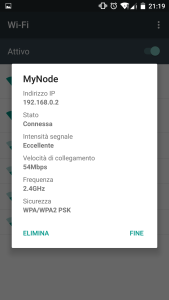NodeMcu smartphone connesso rete