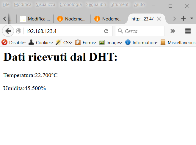 browser outpt nodemcu wifi dht22
